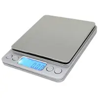 Mtp Products Digital köksvåg med hög noggrannhet - 3000g/0.1g - Silver
