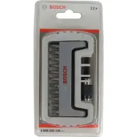 Bosch 2608522131 Bit-Set 12 delar Spår, Stjärnspår Phillips, Stjärnspår Pozidriv, Inner-sexkantig, Inner-sextandhålsgrepp (TX)