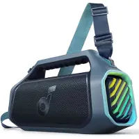 Soundcore Boom 2 Plus - Högtalare - för bärbar användning - trådlös - Bluetooth - Appkontrollerad - 100 Watt - 2-vägs - explorer blue