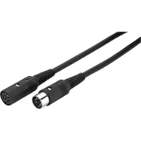 JTS Monacor MIDI Forlængerkabel [1x MIDI-Male - 1x MIDI-Female] 20.00 m Sort