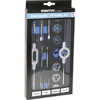Eventus by Exact 70607 Gängskärningssats 16 delar HSS metrisk M3, M4, M5, M6, M8, M10, M12