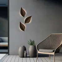 VIOKEF LED utomhus vägglampa Amalfi, Brun / rost, Aluminium / grå / zink, Modern, LED-vägglampa utomhus