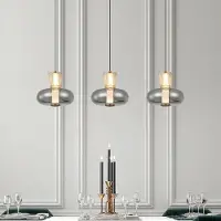 VIOKEF Pendellampa Sire, Aluminium / grå / zink, Vardagsrum / matsal, Metall