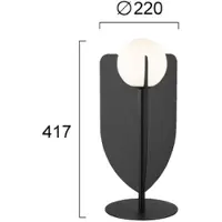 VIOKEF Bordslampa Fedora, Svart, Vardagsrum / matsal, Metall, Bordslampa