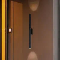 VIOKEF Vägglampa utomhus City, Svart, Aluminium / grå / zink, Modern, Utomhusvägglampa