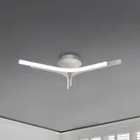 VIOKEF LED taklampa Alta, Förkromad / silver, Vardagsrum / matsal, Aluminium / grå / zink, Modern, LED-taklampa