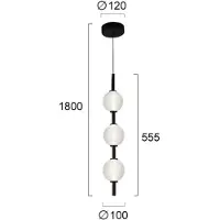 VIOKEF Pendellampa Abeona, Svart, Vardagsrum / matsal, Metall