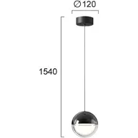 VIOKEF Pendellampa Zirea, Vardagsrum / matsal, Metall, Modern