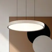 VIOKEF Pendellampa Denver, Creme / bärnsten, Vardagsrum / matsal, Aluminium / grå / zink, Modern