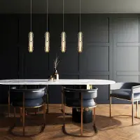 VIOKEF Pendellampa Dereck, Aluminium / grå / zink, Vardagsrum / matsal, Glas