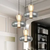 VIOKEF Pendellampa Sire, Aluminium / grå / zink, Vardagsrum / matsal, Metall