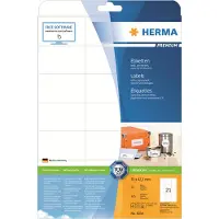 Herma Premium - Papper - matt - permanent självhäftande - vit - 70 x 42.3 mm 525 etikett (er) (25 ark x 21) laminerade etiketter