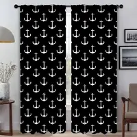 Household supplies MH Ankargardiner för vardagsrum Gardiner för rum 2 paneler Rullgardiner Heminredningsgardiner Persienner Avskärmning Kök Mörkläggande Elegant W50xH70cmx2pcs-CL