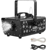 snömaskin, kraftfull 650W handhållen/hängande konstgjord snömaskin, snöflingemaskin med bärbart handtag, konstgjord snöflingemaskin för utomhus- och inomhusbruk för högtider, DJ-fester, juldekor