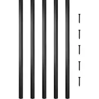 Vevor Trädäcksbaluster, 101-pack metallträspindlar, 26"x0,75" trappbaluster med skruvar, aluminiumlegeringsräcke för trä- och kompositdäck, fyrkantig baluster för utomhustrappdäck, veranda
