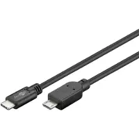 Goobay USB-C till Micro-USB OTG-kabel - 0.6m - svart