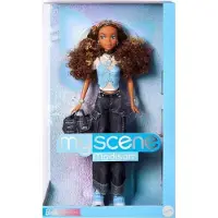 Mattel Signature My Scene Madison Doll och tillbehr Y2K-inspirerad outfit med Butterfly Top Cargo Jeans Denimvska och dockstll