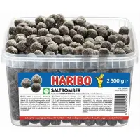 Haribo Saltbomber 2,3 kg i plasthink