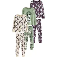 Next Pyjamas sand / ljusgrön / aubergine