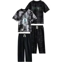 Next Pyjamas antracit / ljusgrå / svart / vit