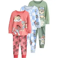 Next Pyjamas 'Snuggle' ljusblå / pastellgrön / röd / svart