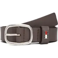 Tommy Hilfiger Tommy Jeans Leather Oval Buckle Logo Plaque Belt