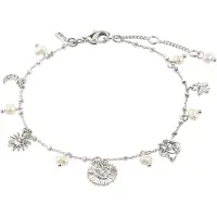 Pilgrim Armband 'Mylan' silver / transparent / pärlvit