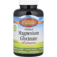 Carlson Kelerat Magnesiumglycinat, 200 mg, 180 tabletter