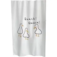 OutsideWorld Dörrgardin söt dekorativ tecknad dörröppningsavdelare för sovrumsgarderob sovsal kök Little White Duck