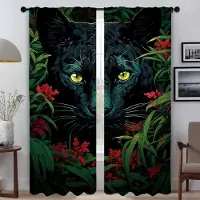 Household supplies MH Halloween Dekoration Leoparder Mörkläggningsgardin för Rum 2 Paneler Heminredningsgardiner Tyg för Sovrum Rullgardiner Avskärmning Vardagsrum W50xH70cmx2pcs-CL