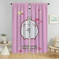 Household supplies MH Molang Myggnät 2 Delar Halloween Dekoration Fönstergardin för Rum 2 Paneler Heminredning Gardiner Avskärmning W50xH70cmx2pcs-CL