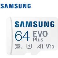 Samsung EVO Plus microSD 128GB Minneskort+Adapter 64G 256G microSDXC, Hastigheter upp till 160 MB/s, UHS-I, C10, U3, V10, A3, Uppgradera Lagring för Telefoner, DJI, Kameror 【64GB】