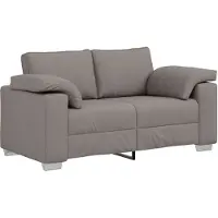 vidaXL Soffa - - 160 x 77 x 82 cm - Taupe - Fläckavvisande tyg - 2 platser