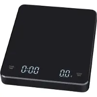 INF Uppladdningsbar kaffevåg med timer 3 kg / 0,1 g Svart