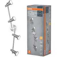 Osram takspotlight, silver, metall 4 lampor GU10-LED 2 700 K, Förkromad / silver, Aluminium / grå / zink