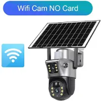 LS VISION 2024 Ny 4K 8MP 4G/WiFi Solcellskamera Dubbellins Dubbelskärm Batteri CCTV Rörelsedetektering Mänsklig Auto-spårning Övervakningskameror WiFi Cam