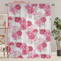 Household supplies MH 2 st - Röd ros - HD-tryckt gardin - Polyestermaterial - lämplig för sovrum, vardagsrum, arbetsrum (anpassningsbar) 23Wx59L(60x150CM)x2