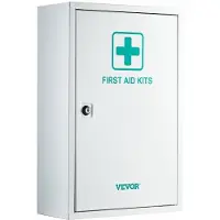 Vevor Första hjälpen-skåp med 3 hyllor, 1000 delar, stor första hjälpen-kit, väggmonterat medicinskåp, OSHA och ANSI 2015 (klass A), industriell metalllåda för akutmedicin, för företag och arbetsplats