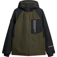 Superdry för män. MS110179A Skidjacka Freestyle Core grön (XL), Deportivo, Snö, Återvunnen polyester, Hållbar