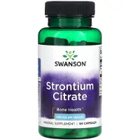 Swanson Health Strontiumcitrat, 340 mg, 60 kapslar