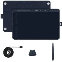 HUION HS611, Kabel, 5080 lpi, 258,4 x 161,5 mm, USB, 1 cm, Svart
