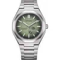Citizen Mekaniskt Armbandsur Serie 100 Meter Vattentät Automatisk Titanrem 40,5 mm Unisex Grön Urtavla NK5020-58X blå
