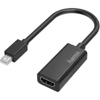 Hama 00200332 Mini-DisplayPort / HDMI Adapter [1x UK-kontakt - 1x Mini-DisplayPort hane] Svart 0 mm