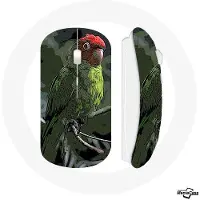 CAPACHEAP Souris Sans Fil Pionus Perroquet Rouge Vert