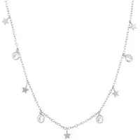 YIRAN Jewelry Andywen 925 Sterling Silver Guldstjärna Zirkon Berlock Chokerhalsband Lång Kedja Smycken Små Juveler Bröllopspresent silver