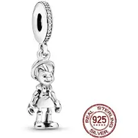 Allbestart 925 Sterling silver Berlock Pärlor Liten söt elefant Dangle Dog Berlocker passar Armband silver