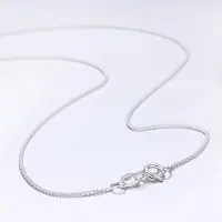 YIRAN Jewelry 14 -32 Smal Tunn Ren 925 Sterlingsilver Sidokubansk Kedja Choker Halsband För Kvinnor Flicka Smycken Kolye Collare Collier Ketting 45cm