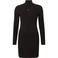 Calvin Klein Jeans Woven Monologo Rib Mini Dress