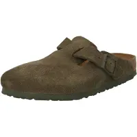 Birkenstock unisex. 1024714 Boston-träskor i läder (Smal passform) grön (36), Hud, Karta, Ingen, Casual
