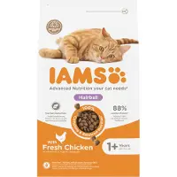 IAMS For Vitality Cat Adult Hårbollar Kyckling 3 kg